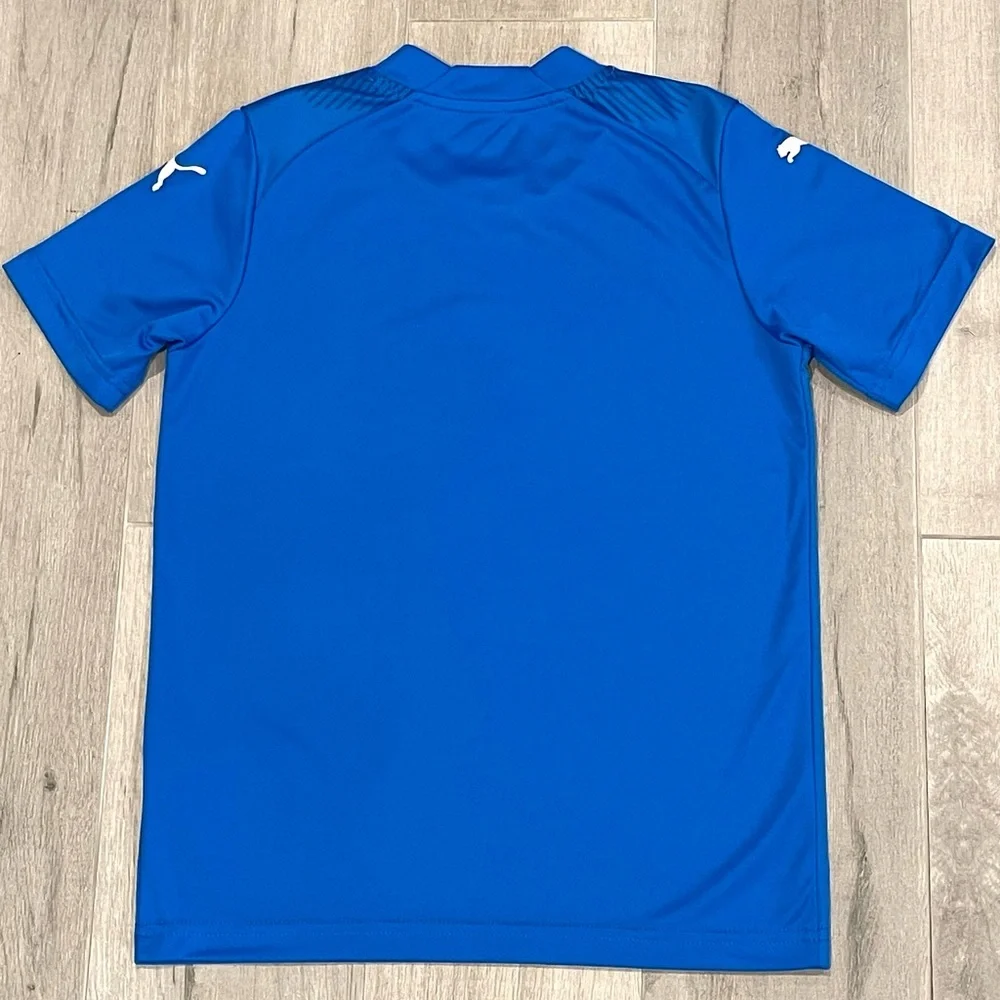 Puma DryCELL Blue Athletic Shirt Boys Small Performance Training Tee